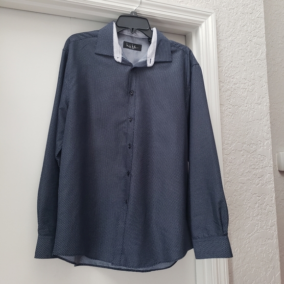 Nicole Miller Other - Mens Nicole Miller Dark Blue Button Down Shirt
